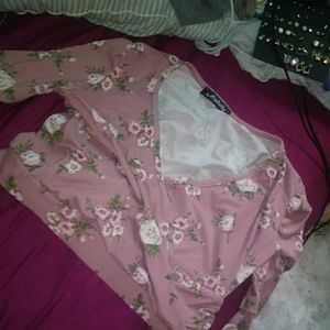 Corp top with flowers